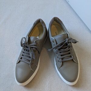 Sarah Flint Gray Leather Perfect Sneaker
